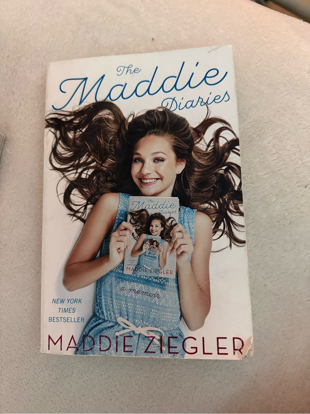 Indigo Blue and White Maddie Ziegler Illustrated Kids Learning Book